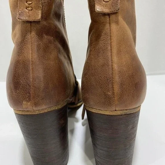 BP. brown leather ankle boots with side zipper women Size US 9.5. SKU690 - Picture 8 of 8